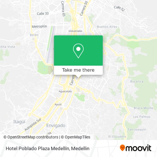 Hotel Poblado Plaza Medellín map
