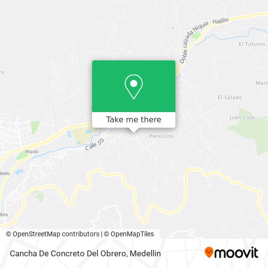 Cancha De Concreto Del Obrero map