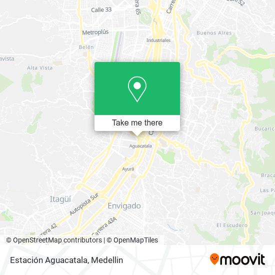 Mapa de Estación Aguacatala