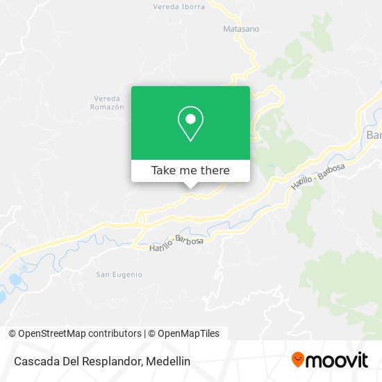 Cascada Del Resplandor map