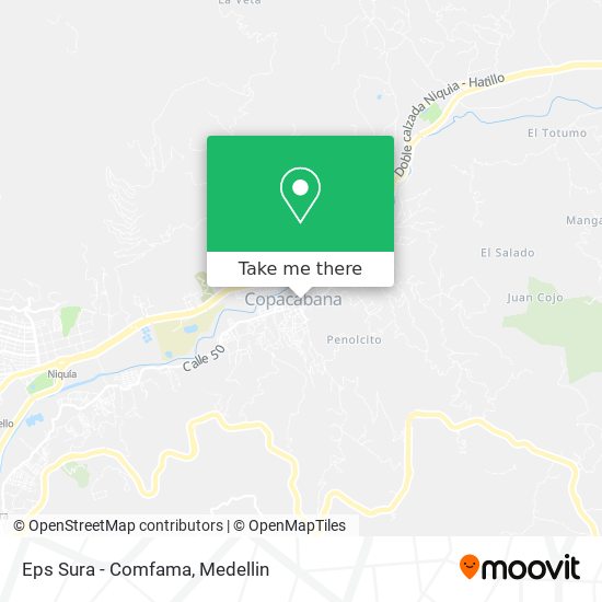 Mapa de Eps Sura - Comfama