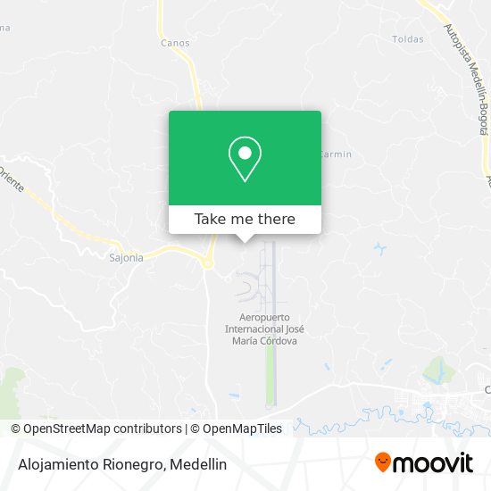 Alojamiento Rionegro map