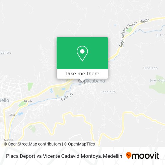 Mapa de Placa Deportiva Vicente Cadavid Montoya