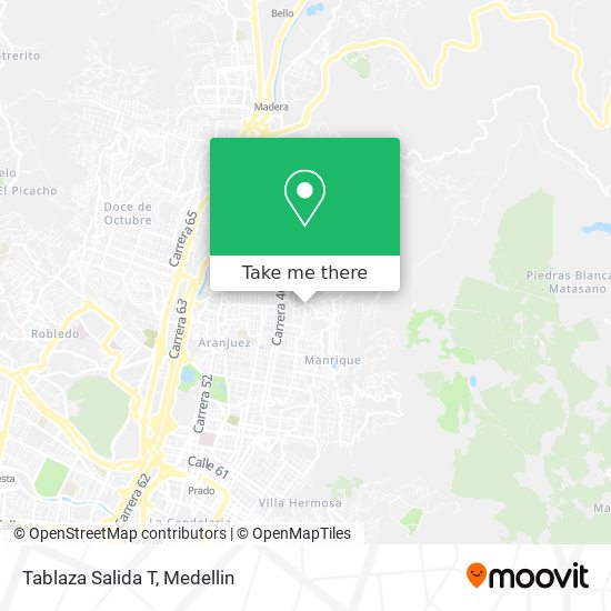 Mapa de Tablaza Salida T