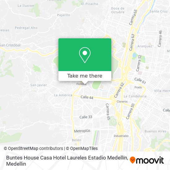 Buntes House Casa Hotel Laureles Estadio Medellín map