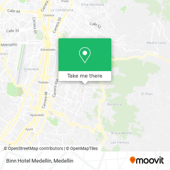 Binn Hotel Medellín map