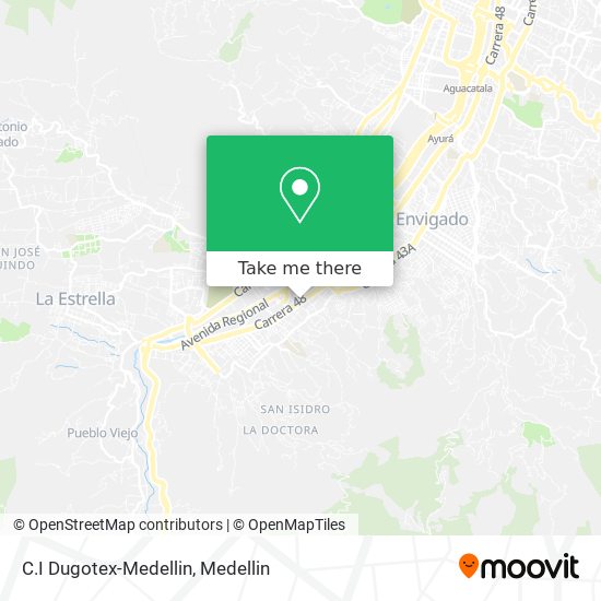 C.I Dugotex-Medellin map