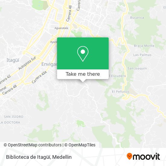 Mapa de Biblioteca de Itagüí