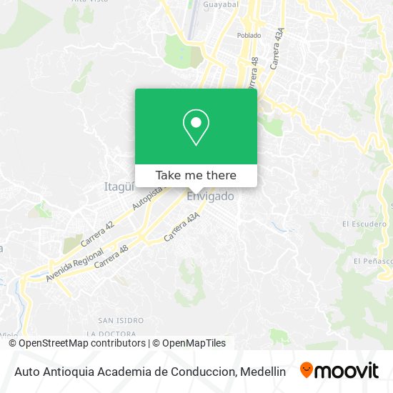 Mapa de Auto Antioquia Academia de Conduccion