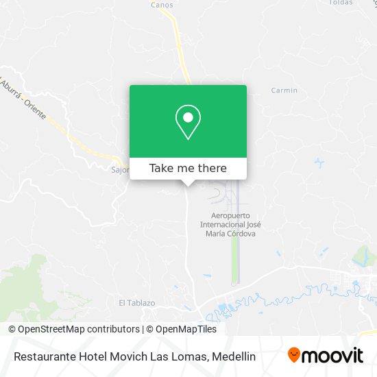 Mapa de Restaurante Hotel Movich Las Lomas