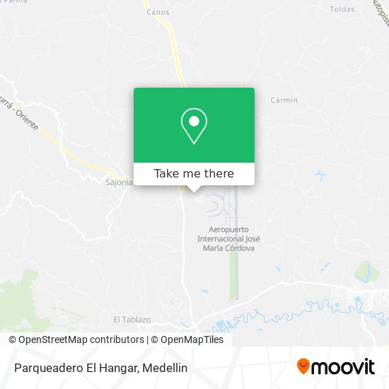 Mapa de Parqueadero El Hangar