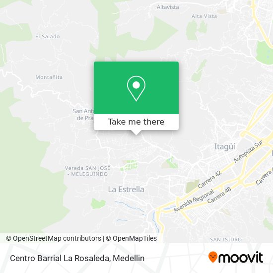 Mapa de Centro Barrial La Rosaleda