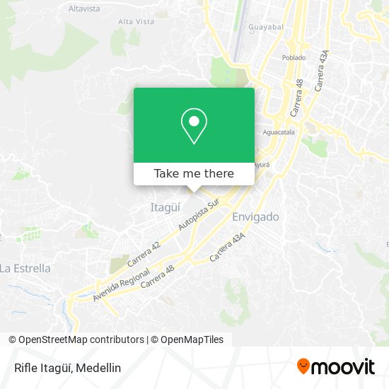 Rifle Itagüí map