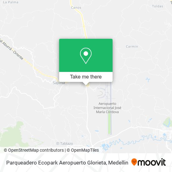 Parqueadero Ecopark Aeropuerto Glorieta map