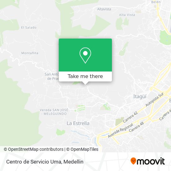 Mapa de Centro de Servicio Uma