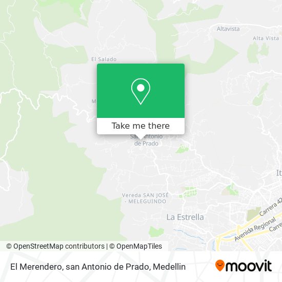 El Merendero, san Antonio de Prado map