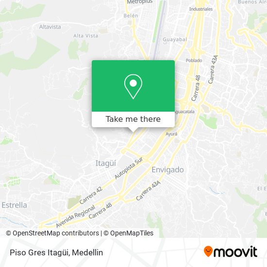 Piso Gres Itagüi map
