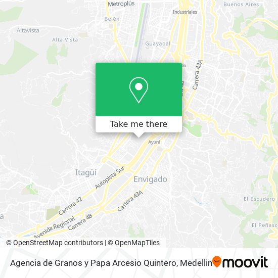 Agencia de Granos y Papa Arcesio Quintero map