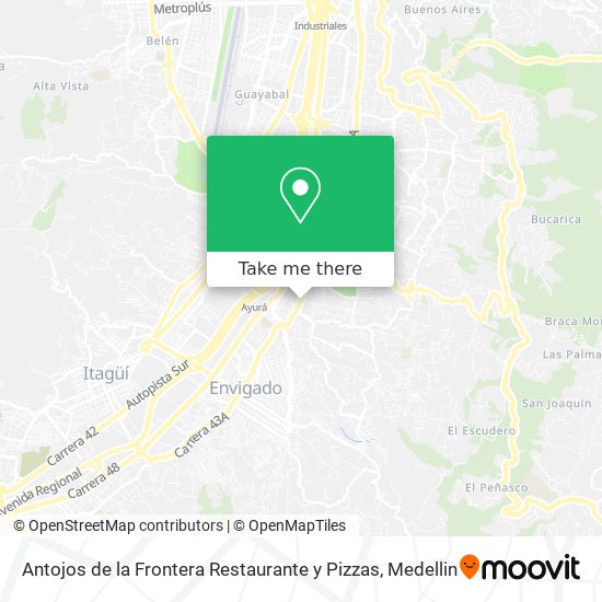 Antojos de la Frontera Restaurante y Pizzas map