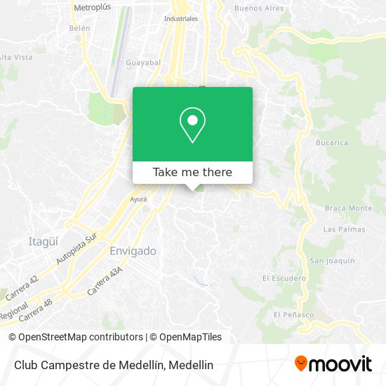 Club Campestre de Medellín map