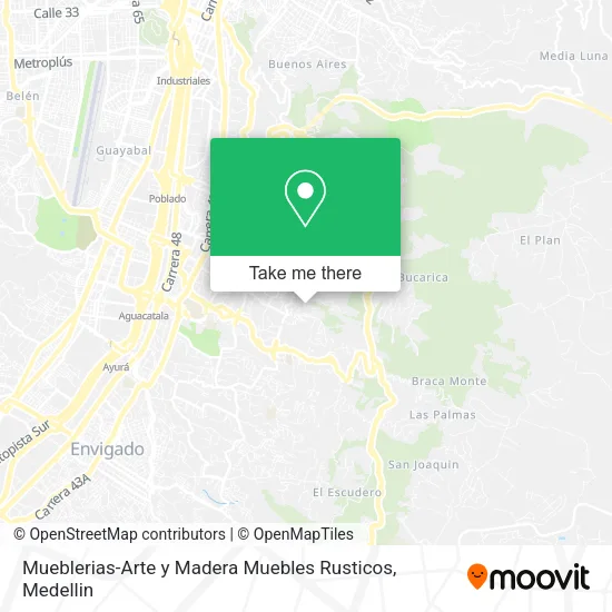 Mueblerias-Arte y Madera Muebles Rusticos map
