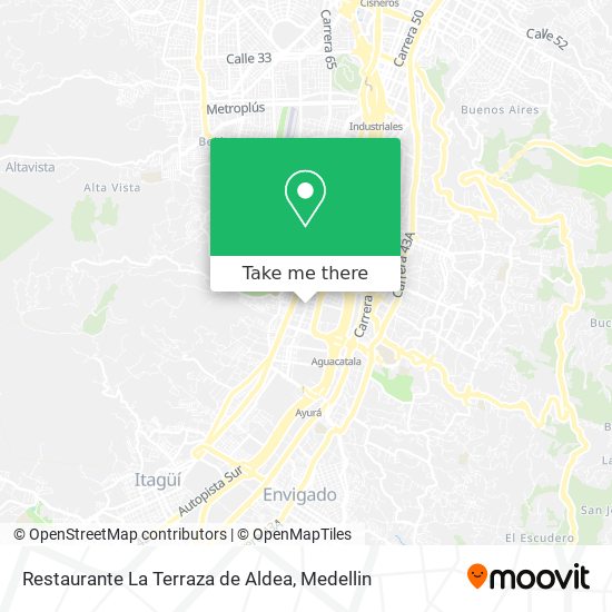 Mapa de Restaurante La Terraza de Aldea