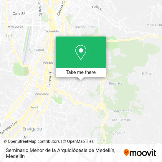 Seminario Menor de la Arquidiócesis de Medellín map