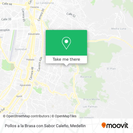 Mapa de Pollos a la Brasa con Sabor Caleño