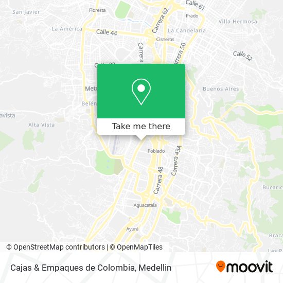 Cajas & Empaques de Colombia map