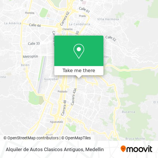 Mapa de Alquiler de Autos Clasicos Antiguos
