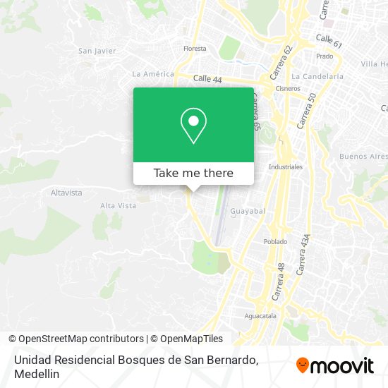 Mapa de Unidad Residencial Bosques de San Bernardo