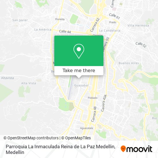 Parroquia La Inmaculada Reina de La Paz Medellin map