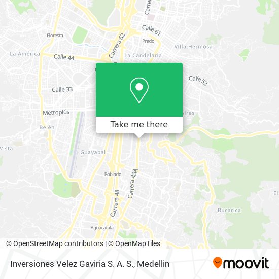 Mapa de Inversiones Velez Gaviria S. A. S.