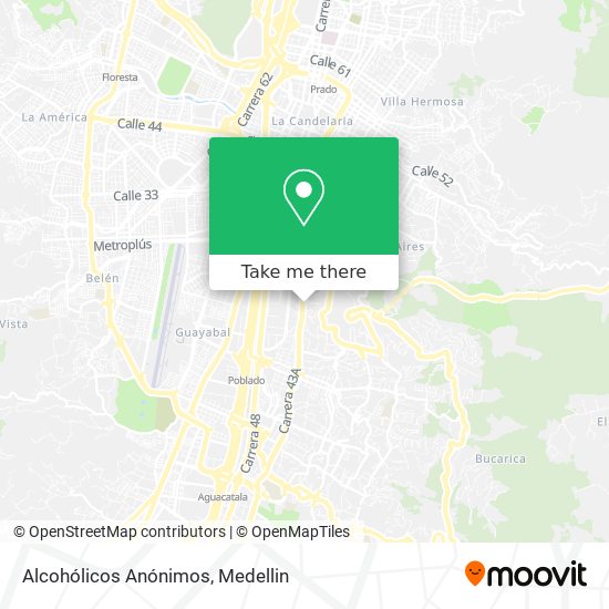 Alcohólicos Anónimos map