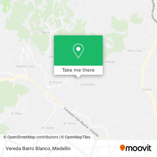 Vereda Barro Blanco map