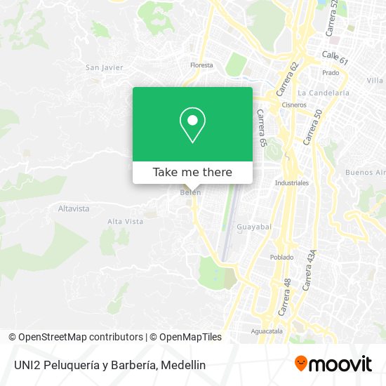 Mapa de UNI2 Peluquería y Barbería