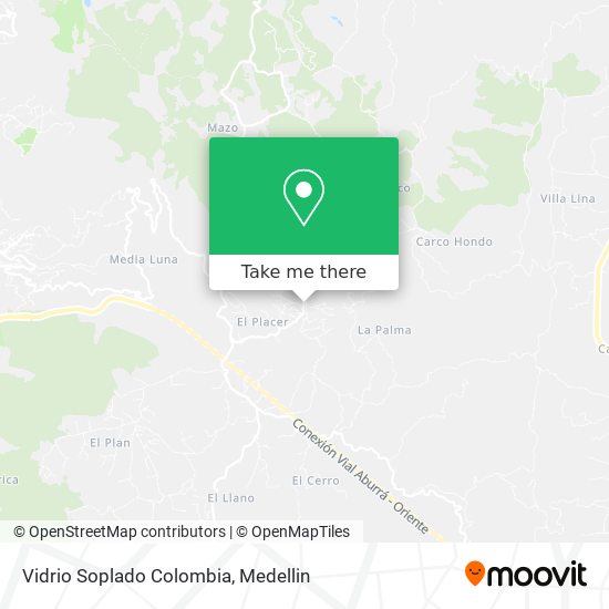 Vidrio Soplado Colombia map