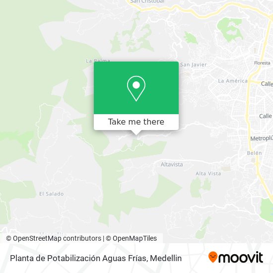 Planta de Potabilización Aguas Frías map