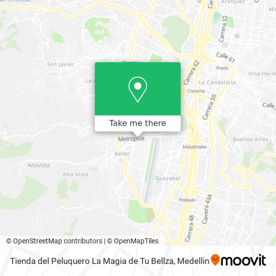 Tienda del Peluquero La Magia de Tu Bellza map