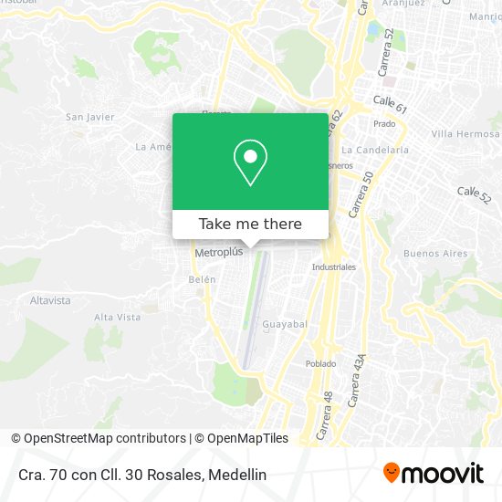 Cra. 70 con Cll. 30 Rosales map