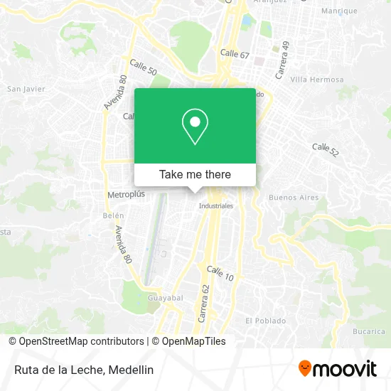 Ruta de la Leche map
