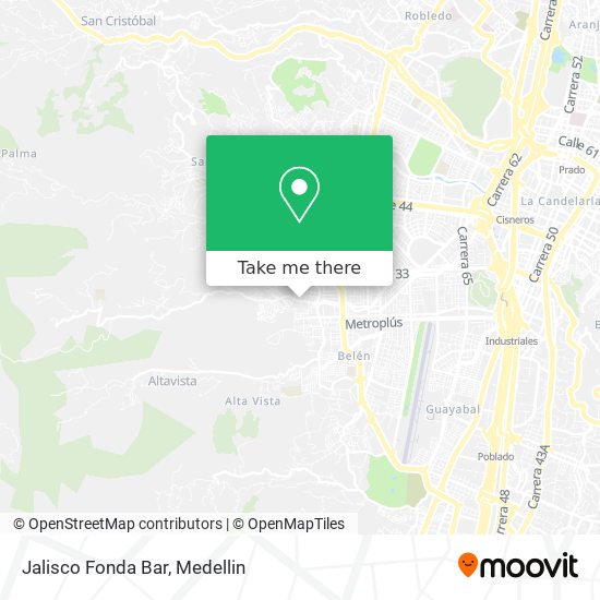 Mapa de Jalisco Fonda Bar