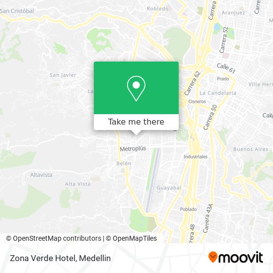 Mapa de Zona Verde Hotel