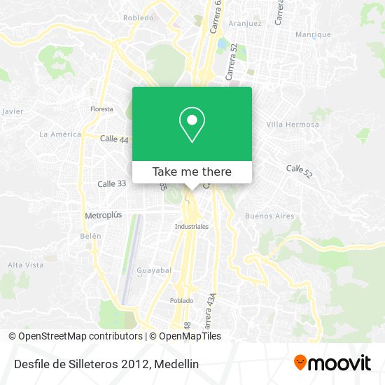 Desfile de Silleteros 2012 map