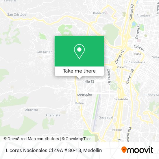 Licores Nacionales Cl 49A # 80-13 map