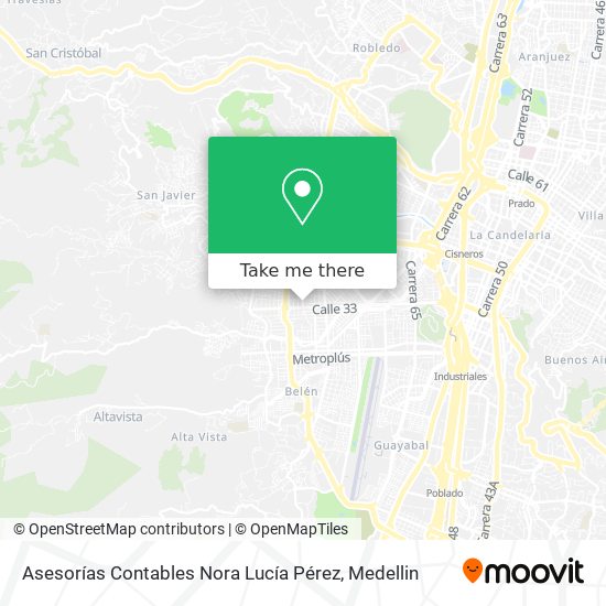 Mapa de Asesorías Contables Nora Lucía Pérez