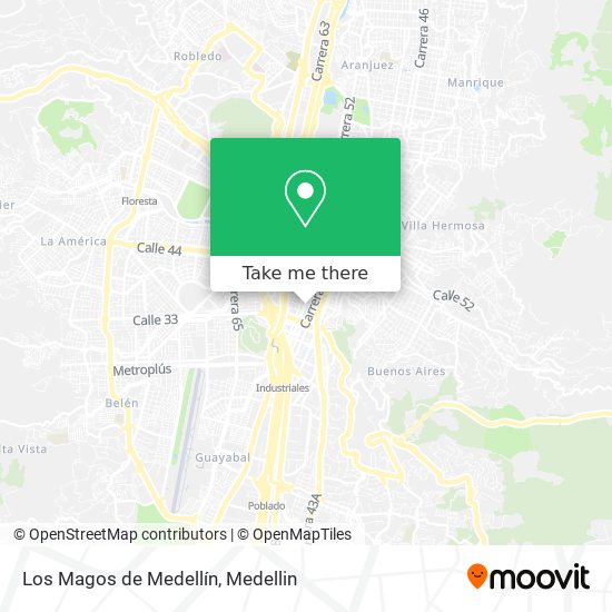 Los Magos de Medellín map