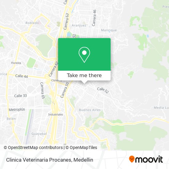 Clinica Veterinaria Procanes map