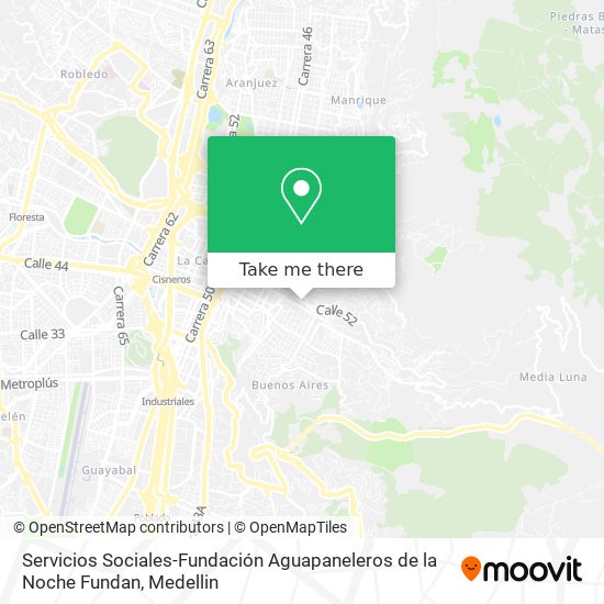 Servicios Sociales-Fundación Aguapaneleros de la Noche Fundan map