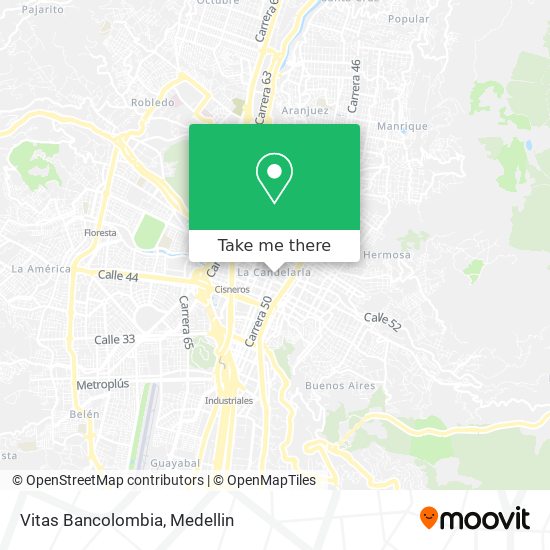 Mapa de Vitas Bancolombia